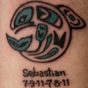 salmon tattoo for sebastian