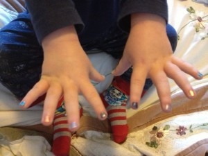 painted fingernails