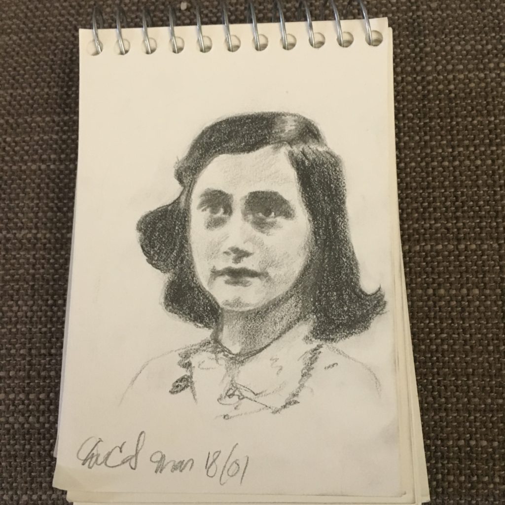 anne frank drawing 5-day artist challenge visual art