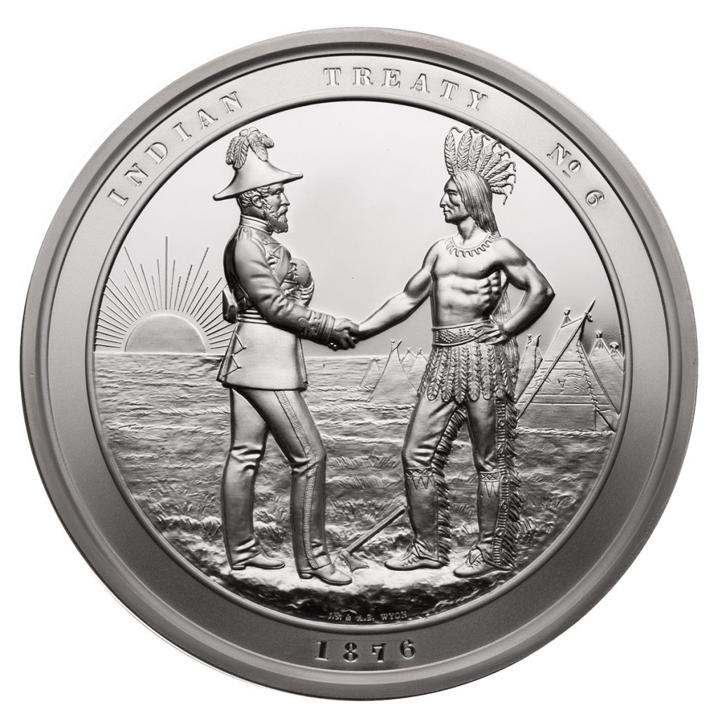 treaty 6 handshake coin